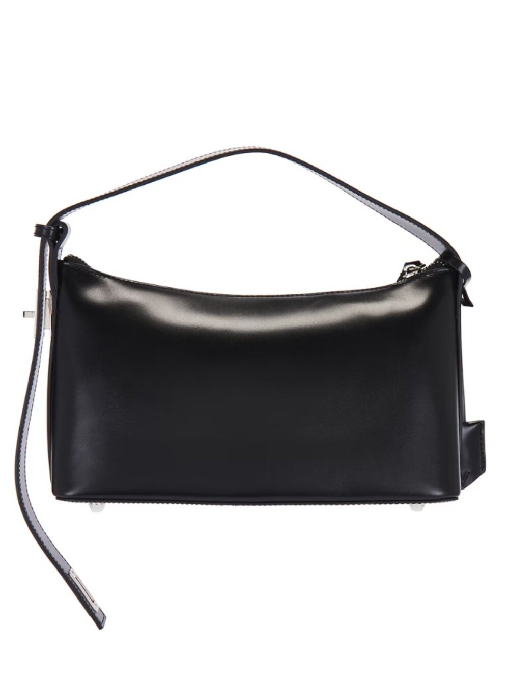 VERAFIED Hobo Bag in Black Leather & Silver Handbag Purse - Picture 5 of 14